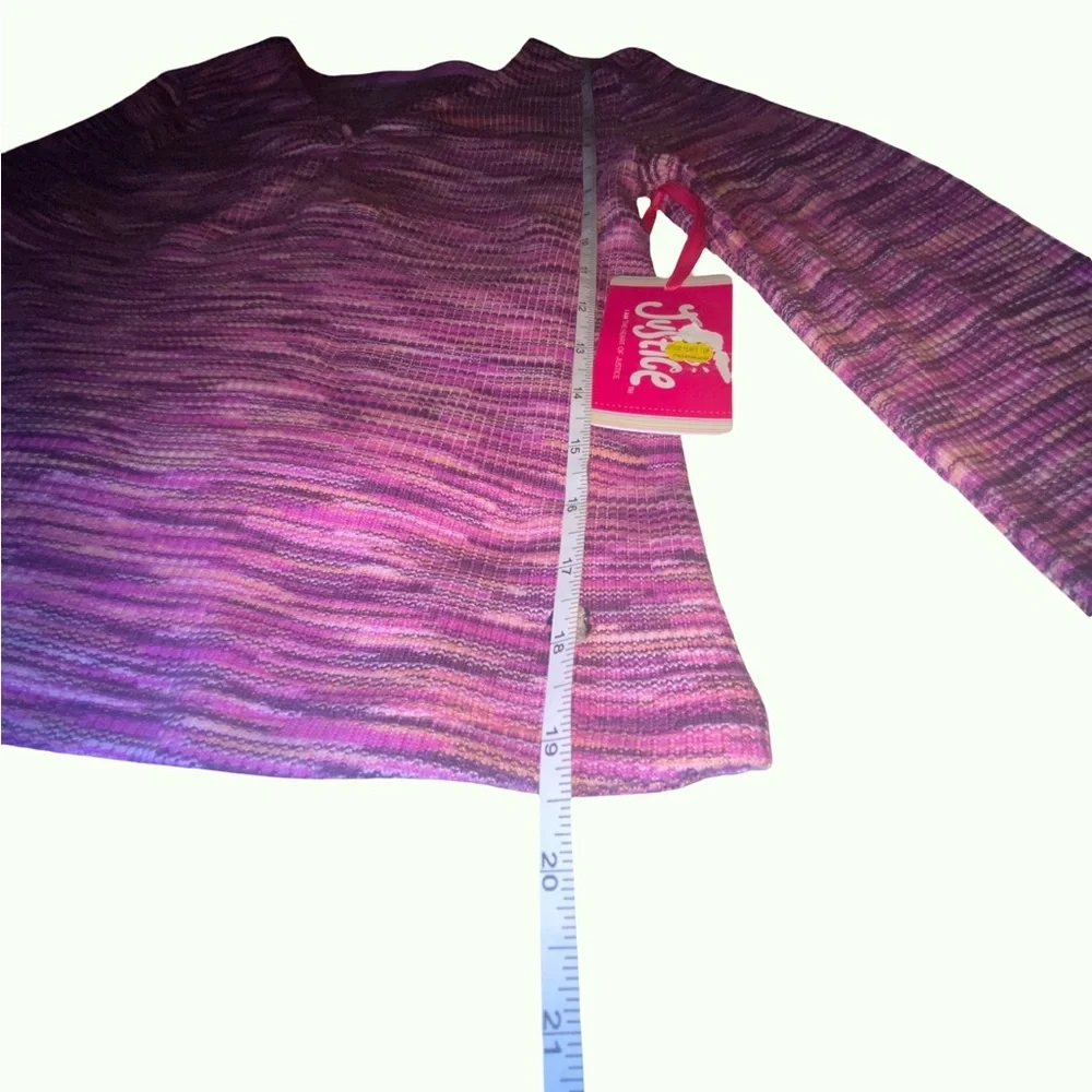 Justice Pink and Purple Long‎ Bell Sleeve Wrap Blouse